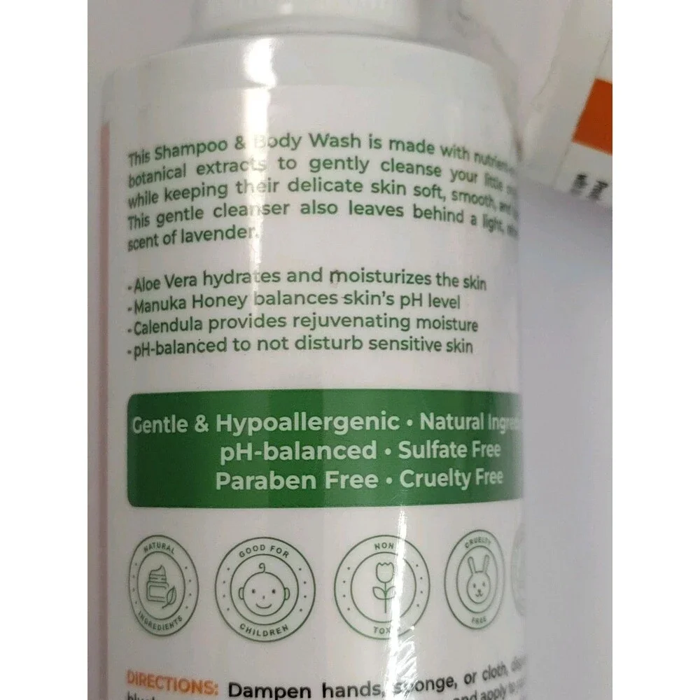 Wild Naturals Kids 2 in 1 Shampoo & Body Wash w/ Aloe Vera Calendula Manuka (2)